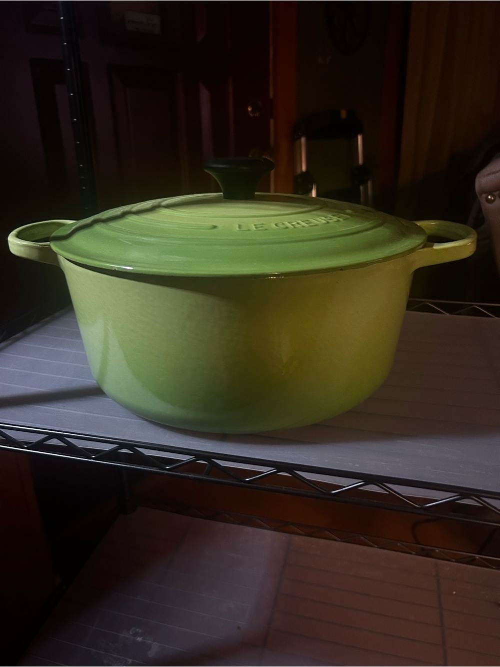 Le Creuset Green Cast Iron Dutch Oven